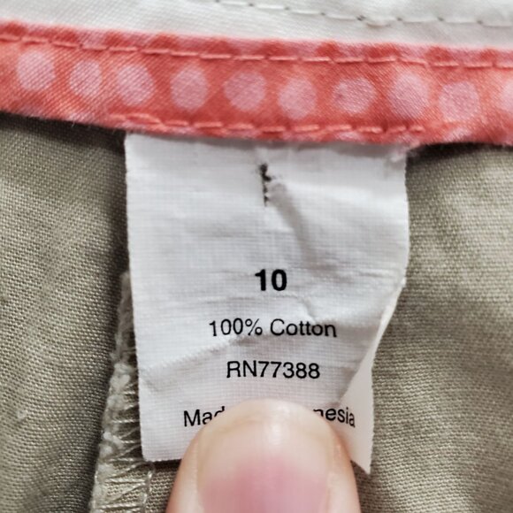 J. Crew Factory Women's Broken-In Chino Beige Cotton 4" Khaki Mom‎ Shorts 10 - Picture 5 of 8